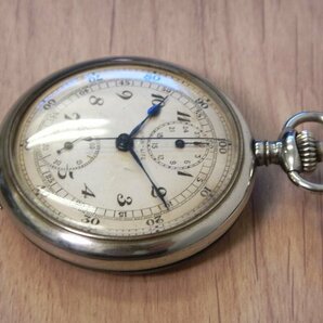 6116 希少売切り☆ HIGH - LIFE pocket watch 50.7㎜ 93.5g 懐中時計 クロノグラフ スモセコ 手巻き アンティーク ハイライフの画像2