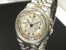 6074 希少売切り☆ パーカー クロノグラフ Venus-165 17石 14840 PXW PARKER Chronograph 1940年代 手巻き メンズ 腕時計 アンティーク_画像1