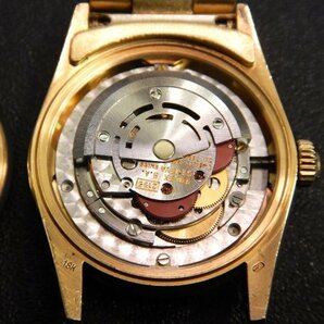 6050 売切り☆ 金無垢 ロレックス デイトジャスト ボーイズ ROLEX DATE JUST 18K Ref.68278 Cal.2135 自動巻き 手巻き ZEN メンズ 腕時計の画像7