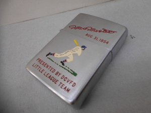 ビンテージ Zippo スポーツシリーズ 5バレル ベースボール バッター 中古品 鉄ケース　1954年製　　同年代インナー付　EXコンディション 