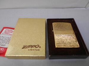 ビンテージ Zippo ゴールドエレガンス 1976年製　未使用　中央部分（ベルト風部分）に擦れがあります。ニアミント,オリジナルインナー付き