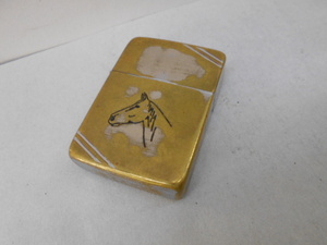 ビンテージ Zippo 4バレル ホースヘッド 中古品 　1940-1941年製　　同年代インナー付　VGコンディション オリジナルヒンジ