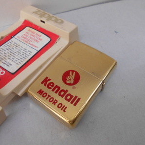 ビンテージ Zippo ゴールドエレガンス Kendall MOTOR OIL 中古品  1980年製 同年代インナー付 EXコンディション 目立つ傷はありませんの画像2