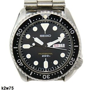 K2w75 SEIKO 7C43-7010 腕時計 クオーツ 現在稼働 ベルト破損 60サイズ