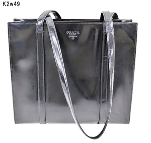 K2w49 PRADA プラダ エナメル トートバッグ 100サイズ