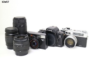 K3w57 カメラ等おまとめ CANON EOS1000S/YASHICA Electro35/CANON ML/SIGMA カメラ レンズ 動作未確認 80サイズ