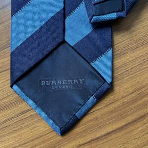 バーバリーロンドン ネクタイ 青×紺 美品 Burberry イタリア製の画像6