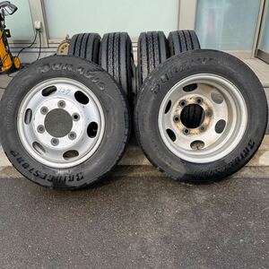 175/75R15 BRIDGESTONE, R205　鉄ホイールセット　キャンター用　6H 激安美品　6本セット：45000円