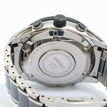 1円 定価22万 美品 セイコー SEIKO アストロン 電波ソーラー 腕時計 ウォッチ クロノグラフ GPS 黒文字盤 メンズ 動作品 SBXA017 7X52-0AF0_画像10