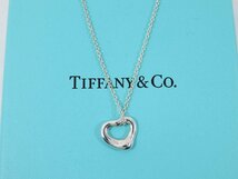 ◆TIFFANY&Co. ティファニー オープンハート ネックレス 11mm エルサペレッティ SV925 シルバー_画像2