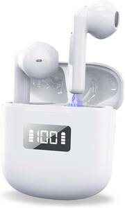 2023年 Bluetooth5.2 ワイヤレスイヤホン LEDディスプレイ表示 IPX7防水 最大18時間再生 ヘッドセット 自動ペアリングiPhone/Android適用