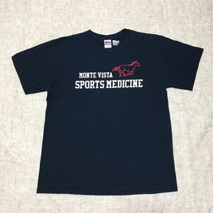 MVSM スポーツ医学　メッセージ　Tシャツ　両面　　馬　アニマル　MONTE VISTA SPORTS MEDICINE