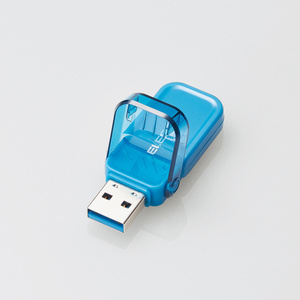 USB3.1(Gen1)対応USBメモリ 32GB キャップ紛失の心配なく、片手で抜き差しできるフリップキャップ式: MF-FCU3032GBU