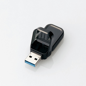 USB3.1(Gen1)対応USBメモリ 128GB キャップ紛失の心配なく、片手で抜き差しできるフリップキャップ式: MF-FCU3128GBK