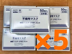 KOWA【三次元マスク】不織布ふつうサイズ（Ｍ）50枚入×5箱（コーワ・興和）【1】