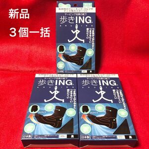 【新品3足一括】エコノレッグ ウォーキング ゴルフ テニス メンズ 靴下 西垣靴下 歩きING ソックス 24-27cm 黒 