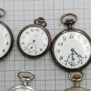 銀製 銀無垢 セット スイス製 精工舎 セイコー 懐中時計 アンティーク ヴィンテージ ゼンマイ式 手巻き式の画像3