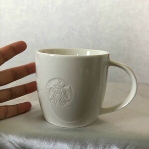 中古 STARBUCKS スターバックス オフホワイト 陶器 マグカップ