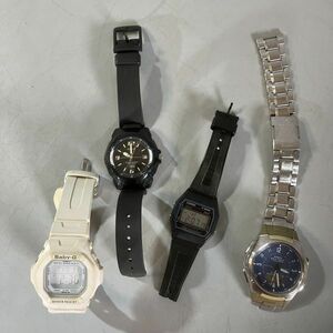 B2-081 カシオ腕時計 4点まとめ(内2点動作品/2点ジャンク) CASIO Baby-G F-84W MW-600 WVA-430J JAPAN MOVEMENT 他