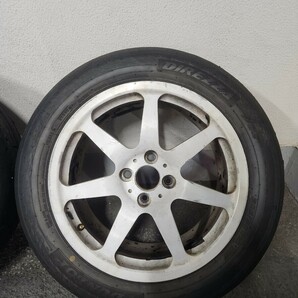 【希少 鍛造 軽量 デルタ】17インチ 7.5J +45 PCD100 ミニクーパーS R53 RE16 R50 RA16 r52 4本 4穴 DUNLOP DIREZZA β02 205/55R16の画像5