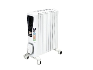 DeLonghi RHJ65L0915 Uni karudo oil heater 10-13 tatami 24 hour digital timer pure white + black te long gi used W8276176