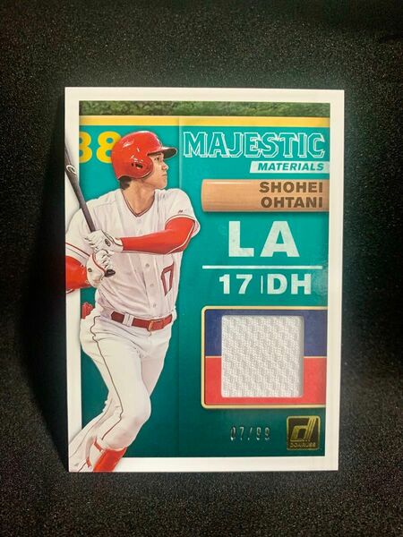 大谷翔平 2019 Panini Majestic Materials Player-Worn Patch No.MM-SO