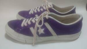 中古使用品 CONVERSE JACK STAR RETRO SU OX PURPLE/WHITE US7.5 26cm