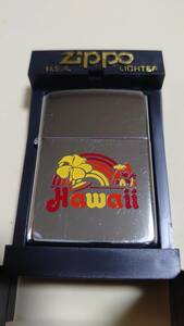 美中古使用品 ZIPPO #250 Hawaii Hibiscus Rainbow (1989)