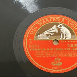 SP盤 3枚 英HMV DB6997-99 フルトヴェングラー モーツァルト 交響曲第40番 洗浄済の画像4