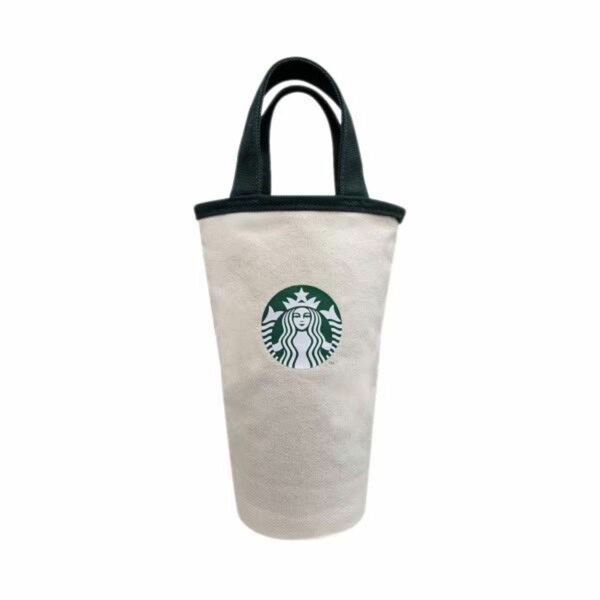 海外限定Starbucks 台湾 スターバックス ドリンクバッグ タンブラーバッグ 海外 スタバ ベージュ カップ型 国内未発売