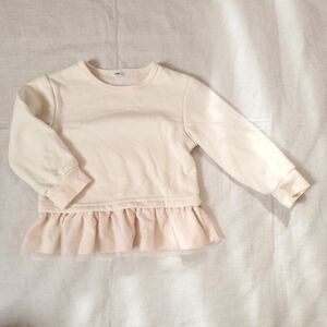 チュールデザイントレーナー 女の子 ベビー服 子供服 長袖 トップス