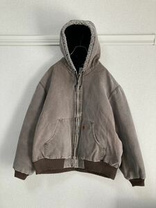 00s carhartt カーハート アクティブパーカー ダックジャケット ワーク 淡いブラウン サイズXL☆90s デトロイト サンタフェ ビンテージ