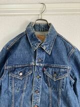 70s Levis リーバイス 70505 スモールe デニムジャケット ビンテージ USA製 ペンキ飛び サイズ40☆60s 50s BIGE 557 507 3rd 1st XX 大戦_画像9