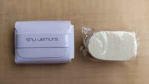 **shu uemura* sponge & sponge case * unused * case dirt equipped *