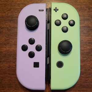 Nintendo Switch Joy navy blue (L) pastel purple /(R) pastel green custom goods 