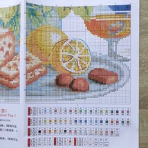 【送料無料・匿名配送】クロスステッチキット Afternoon Tea 1 アフタヌーンティー 46×36cm刺繍 紅茶 デザート 花瓶_画像6