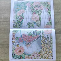 クロスステッチキット ピンクフラワーガーデン 44×43cm 14CT 布に図案印刷なし 刺繍 薔薇 花 刺繍_画像3