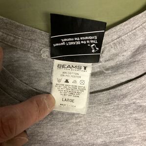 BEAMS ビームス 半袖Tシャツ グレー メンズ サイズLの画像4
