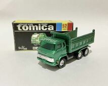 トミカ 日本製 No.52 日野 ダンプ・カー ダンプトラック HINO DUMP CAR 旧ホイール 黒箱 トミー TOMICA TOMY HINO DUMP CAR_画像1