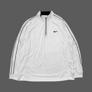 ゴルフ◆NIKE GOLF ナイキ DRI-FIT ハーフジップ 長袖 ドライ ポロシャツ 3XLサイズ/ホワイト 白/メンズ スポーツ