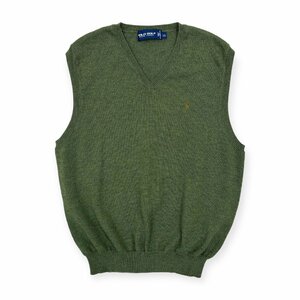 90s 00s ビンテージ◆POLO GOLF RALPH LAUREN ポロ ゴルフ ラルフローレン Vネック ウール ニット ベスト LL/メンズ ナイガイ