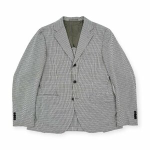 UNITED ARROWS ユナイテッドアローズ チェック柄 ストレッチ コットン 段返り3B テーラードジャケット ブレザー 50 メンズ