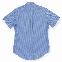 Ralph Lauren ラルフローレン ストライプ ボタンダウン BD 半袖シャツ ワイシャツ 15 1/2 メンズ CUSTOM FIT_画像7
