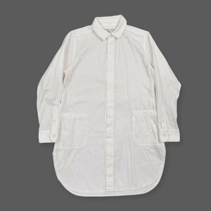 MORIKAGE SHIRT モリカゲシャツ 比翼仕立て 長袖 シャツ ワンピース SSサイズ /白/ホワイト/日本製