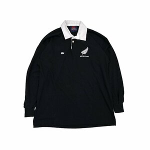 ニュージーランド製◆CANTERBURY カンタベリー 長袖 ラガーシャツ ポロシャツ サイズ 42 /ブラック系/メンズ スポーツ ラグビー