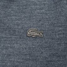 LACOSTE ラコステ ワニ刺繍 Vネック ハイゲージ ウールニットセーター サイズ 4(FR) / メンズ 日本製_画像5