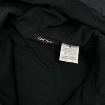 レア!!◆DKNY ACTIVE ダナキャラン ハーフジップ ノースリーブ ワンピース フード付き ロング サイズ 4/ブラック 90s 00s 古着 オールド_画像8