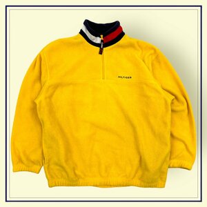 90sビンテージ◆TOMMY HILFIGER トミーヒルフィガー フラッグタグ ハーフジップ フリース プルオーバー トレーナー M/旧タグ 古着屋