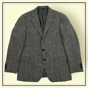 上質◆Ede and Ravenscroft イードアンドレベンスクロフト × Harris Tweed ハリスツイード ウール テーラードジャケット くるみボタン/AB7の画像1