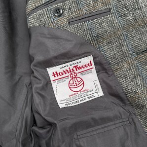 上質◆Ede and Ravenscroft イードアンドレベンスクロフト × Harris Tweed ハリスツイード ウール テーラードジャケット くるみボタン/AB7の画像7